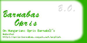 barnabas opris business card